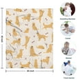 thumbnail image 4 of Golden Retriever with Bones and Paws Blanket,Comfortable Soft Flannel Throw Blanket,All Season,Warm Lightweight Blankets for Sofa Bed Couch Living Room Chair,30"x40"(80x100cm), 4 of 4