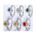 thumbnail image 5 of Moissanite Engagement Rings for Women 1ct D Color VVS1 Clarity S925 Sterling Silver Diamond Rings Green/Yellow/Red Moissanite Wedding Bands with Certificate, 5 of 9