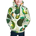 thumbnail image 5 of Kll Unisex Kids Boys Girls Hooded Pocket Pullover Hoodies-Green Avocado, 5 of 9