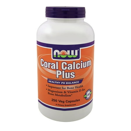 Le calcium de corail plus de magnésium et de la vitamine D NOW Foods 250 vcaps