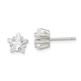 thumbnail image 5 of Auriga Fine Jewelry 925 Sterling Silver 7mm Star Basket Set CZ Stud Earrings for Women(L-7mm, W- 7mm), 5 of 5