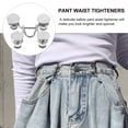thumbnail image 2 of 4 Pairs Men's Pants Buttons Metallic Jeans Mens Accessories Waist Adjusting Clamp Portable Stainless Steel Man, 2 of 5