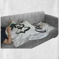thumbnail image 6 of Lets Cuddle Soft Flannel Fleece Throw Blanket, Hand Written Calligraphy in a Cursive Joined Font Warm Feelings, Cozy Plush for Indoor and Outdoor Use, 70" x 90", Dark Grey and White, by Ambesonne, 6 of 6