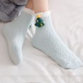 thumbnail image 5 of iOPQO Breathable Socks Women, Cute Gifts, Sleep Socks, Thermal Socks for Women, Cute Fuzzy Socks, Green One Size, 5 of 6