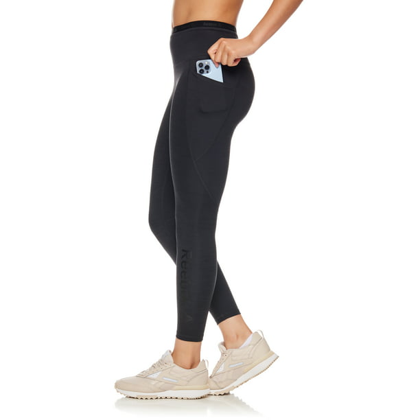 Reebok Women's Flex High Rise 7/8 Legging With Side Pockets And 25 ...