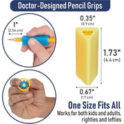 The Pencil Grip Classic Triangle Ergonomic Grippers, 12 Count, Assorted Colors, for Right- or Left-Handed Users