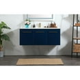 thumbnail image 2 of Elegant Decor Penn 48" MDF Single Bathroom Vanity with Backsplash in Blue, 2 of 10