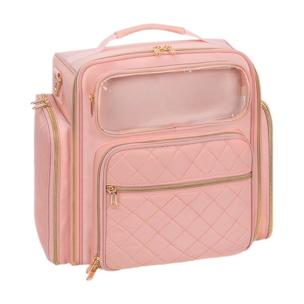 Qarigey Bolsa de almacenamiento impermeable ligera de tela para viajes y deportes bolsa de viaje impermeable grande Bolsas de mensajero y de hombro Rosa