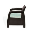 thumbnail image 4 of MQ Ferrara Outdoor Patio Chat Set with Cushions, 3 Piece in Brown, 4 of 10
