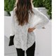 thumbnail image 4 of Camisa de mujer transparente de manga larga con cuello vuelto y botones, blusa informal de Color puro para mujer para el trabajo diario blanco XL, 4 of 6