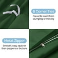 thumbnail image 5 of CGK Linens 3-Piece Premium Duvet Cover Set - Queen Size Soft Comforter Cover With Zipper & Matching Pillowcases, Emerald Green, 5 of 7