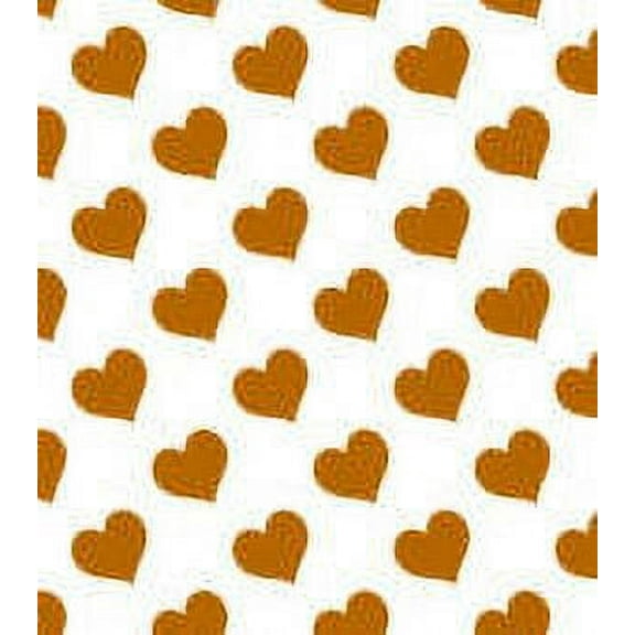 Light Brown Hearts Edible Cake & Cupcake Image Decoration Frosting Sheet