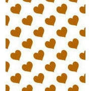 Light Brown Hearts Edible Cake & Cupcake Image Decoration Frosting Sheet