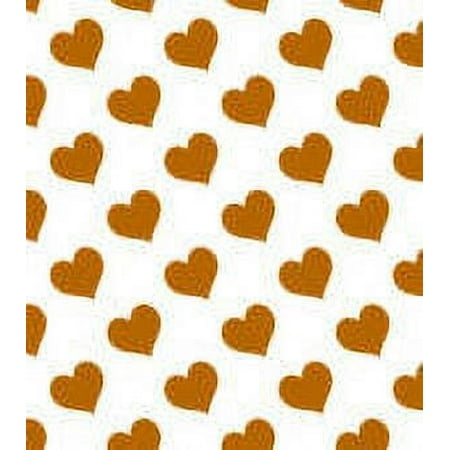 Light Brown Hearts Edible Cake & Cupcake Image Decoration Frosting Sheet