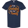 thumbnail image 3 of Inktastic I'm Grateful for My Family in Orange with Fall Leaves T-Shirt, 3 of 5