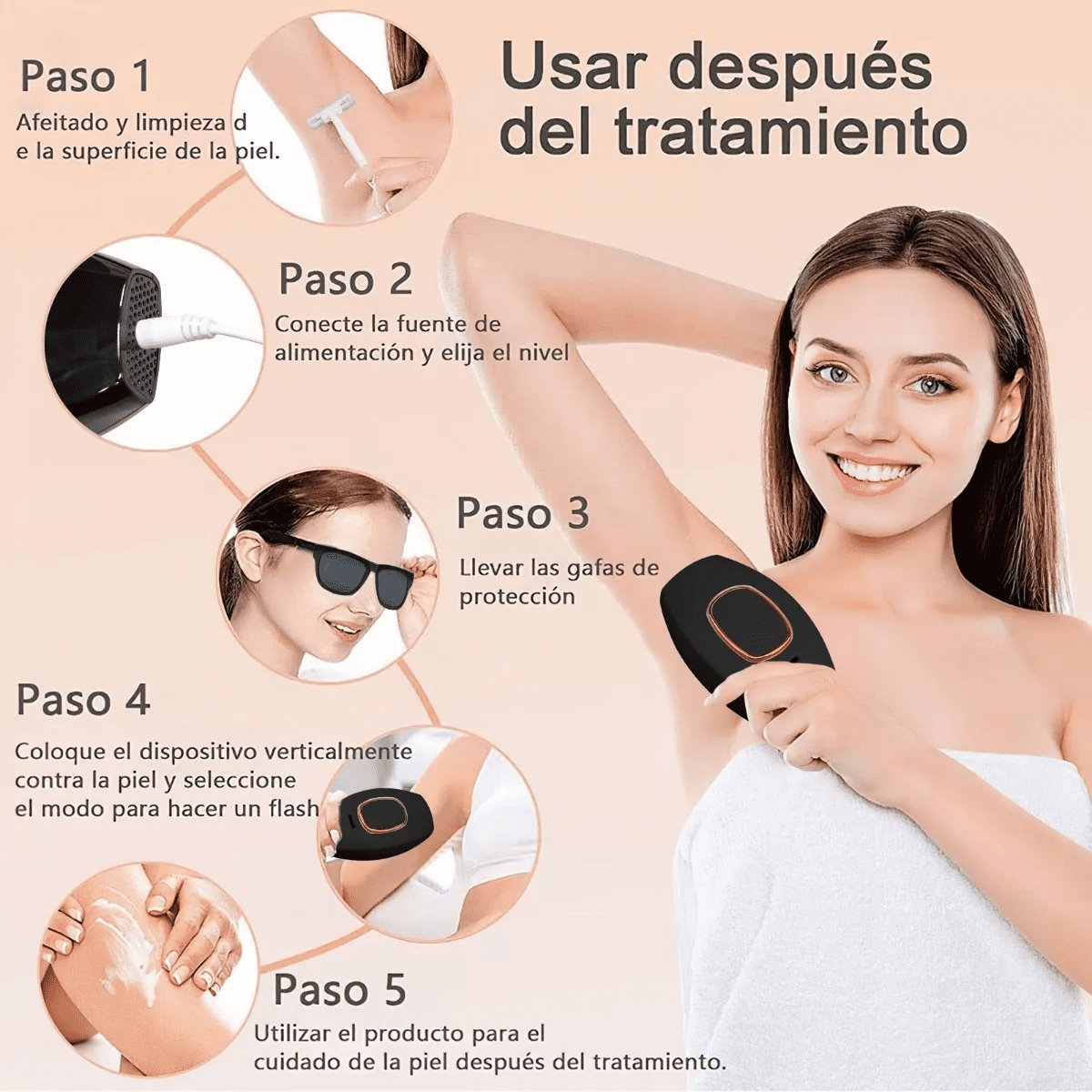Depiladora Laser De Luz Ipl Permanente Negra Walmart en linea