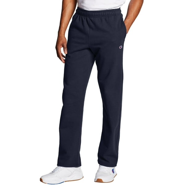 men's open bottom fleece pants