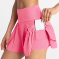 thumbnail image 5 of Xyxonk Womens Skirts Flowy Golf Skirt with Pockets Athletic Skorts Sexy Skorts Summer Pleated High Waist Skirts Hot Pink XL, 5 of 6