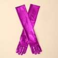 thumbnail image 1 of Guantes largos elásticos sexys para mujer, de charol, a la moda, para noche, ópera, fiesta, disfraces, guantes, 1 of 6