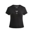 thumbnail image 6 of Cactus and Pearl Women’s Martini Graphic Tee with Short Sleeves, Sizes XXS-XXL, 6 of 6