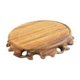 thumbnail image 1 of Base de madera retro para decoración del hogar, base estable para maceta de arcilla, soporte para flores de piedra 9cm, 1 of 9