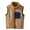 Brown, variant on WMTBSRSW Boys Fleece Vest Casual Color Block Sleeveless Jaclets Stand Collar Full Zip up Coat Thermal Winter Warm Waistcoat Outwear 12-13Years