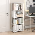 thumbnail image 2 of Furinno TURN-S-TUBE 5-Tier Toolless Storage Shelves Square Tubes White, 2 of 5