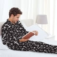 thumbnail image 6 of Sikiie Anchors Mens Pajama Set, Soft Warm Long Sleeve Sleepwear, Cozy Button-Down Pjs for Men-Small, 6 of 7