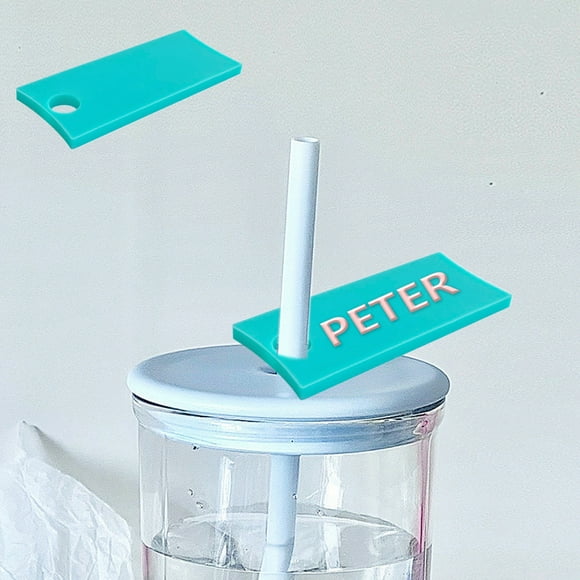 Under 10, Personalized Nameplate, Diy Cup Topper, Waterproof Silica Gel, Engraved Nameplate, for Friends Family, Gift Decoration, Custom Cup Accessories, Travel Office Use Hzhnb Seasonal Savings