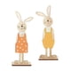 thumbnail image 1 of 2x Adornos de Conejo de Pascua de Madera Regalo Artesanía de Madera Decoraciones de Fiesta Estables Decoración Decoración Linda para el Hogar S Macarena escritorio conejito de pascua decoraciones, 1 of 8