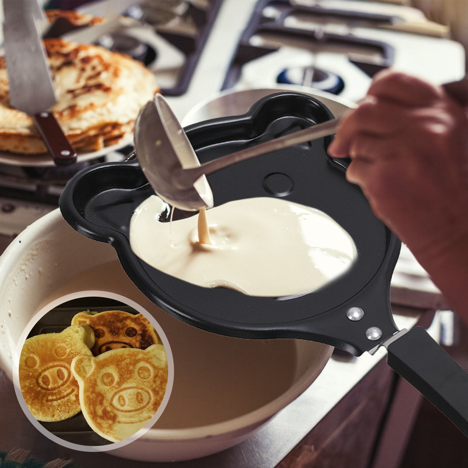 Creative Mini Omelette Pan, Handheld DIY Breakfast Omelette Mold, Pancake  Mold Maker, 7 Styles, Non-stick Coating, for Fried Eggs and Making Pancake