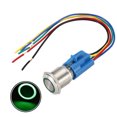 thumbnail image 5 of Latching Metal Push Button Switch 19mm Mounting Dia 1NO 1NC COM 24V Green LED Light with Socket Plug Wires 1pcs, 5 of 5