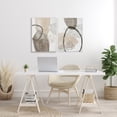 thumbnail image 2 of Stupell Industries Neutral Oval Shapes 2 Piece Canvas Wall Art Set design by Hannah Dawson, 30 x 20, 2 of 7
