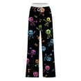 thumbnail image 4 of Halloween Pajama Pants Women Pumpkin Skull Ghost Print Pajamas Cute Funny PJ's Women's Jammies PJs, 4 of 5