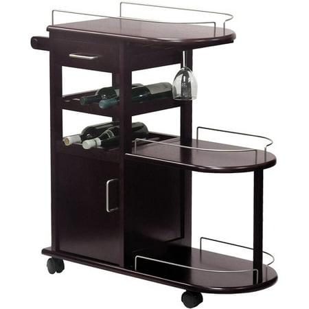 Wood Entertainment Cart, Espresso