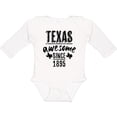 thumbnail image 3 of Inktastic Texas Awesome Since 1895 Boys or Girls Long Sleeve Baby Bodysuit, 3 of 5