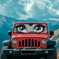 thumbnail image 3 of Uorisanigo Windshield Sun Shade Foldable Sun Visor Aluminum Foil Beauty Eyes Print Sunshade Compatible with Rubicon Sahara TJ JK JKU 2 Door & 4 Door, Car Interior Accessories, 3 of 7