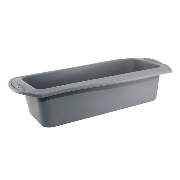 Cateissary Molde Rectangular de silicona para hornear, molde para tostadas de caramelo, herramienta para hornear pan de Pascua, suministros de Herramientas y accesorios para hornear gris