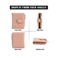 thumbnail image 4 of Deago Women's Slim PU Leather Bifold Wallet Credit Card Holder with ID Window & Zipper Coin Pocket Purse (Khaki), 4 of 8