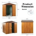 thumbnail image 4 of 6 Ft. W X 6 Ft. D Metal Storage Shed Appealing horizontal siding in woodgrain with coffee trim to complement 71035, 4 of 9