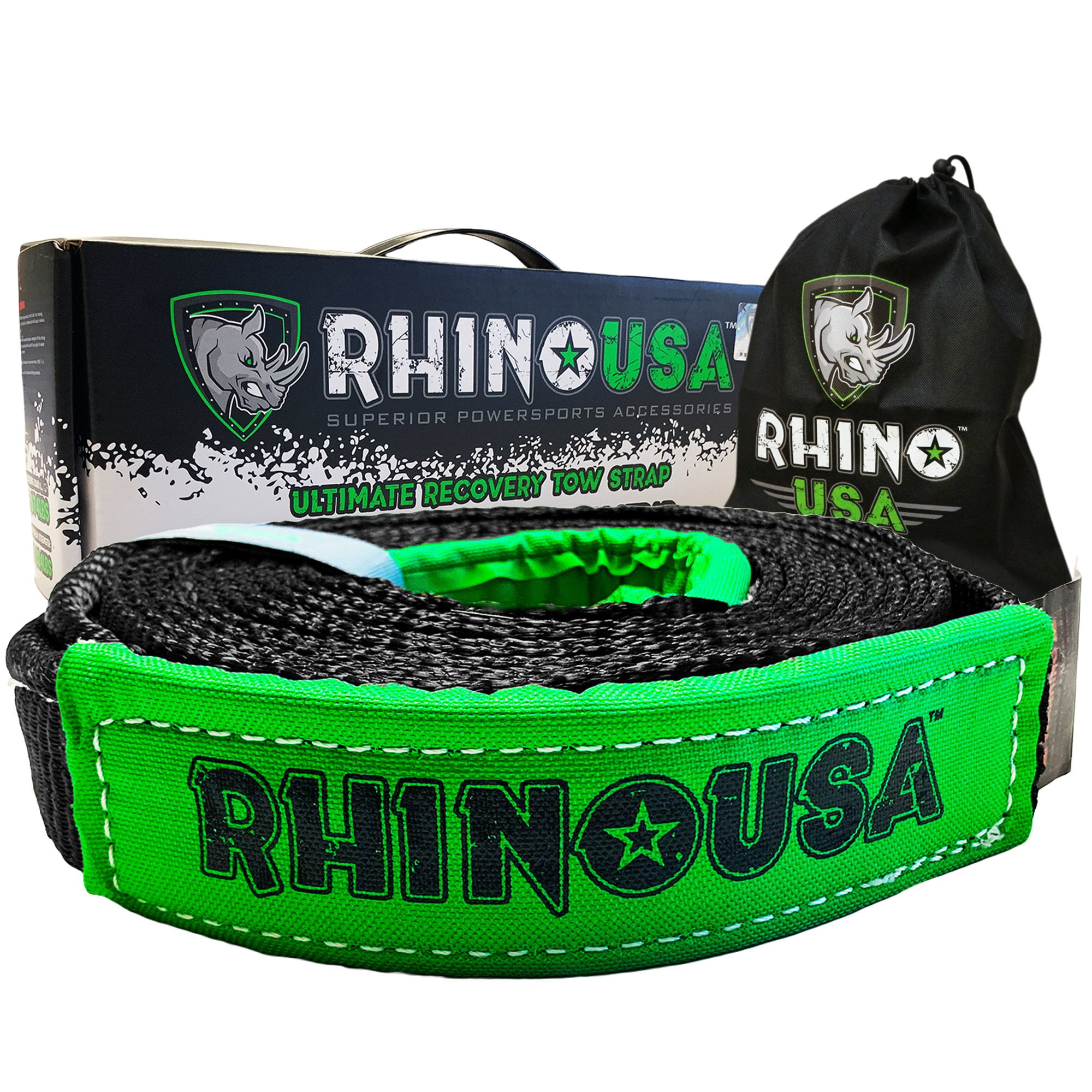 Details about  / RHINO USA Recovery Tow Strap 4/" x 30ft Lab Tested 41,611lb Break Strength