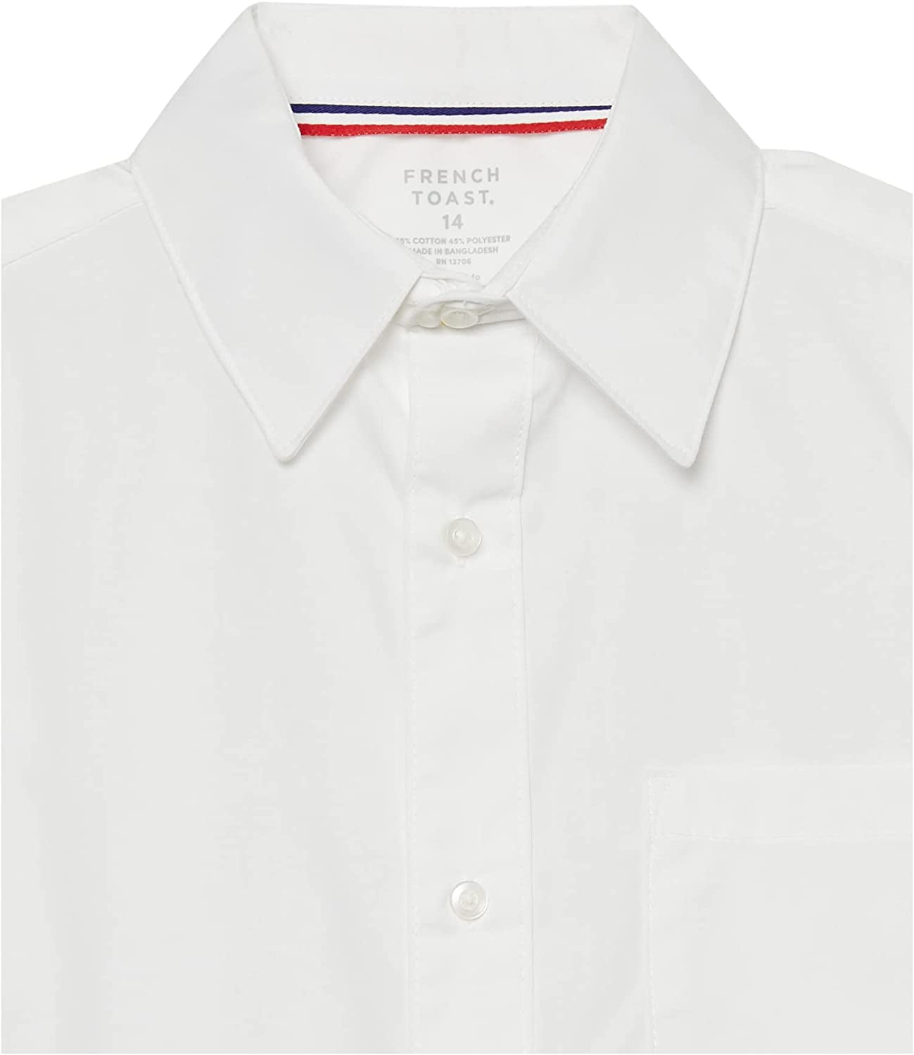 French Toast Husky Boys School Uniform Short Sleeve Classic Button-Up Dress Shirt, Sizes 10-20