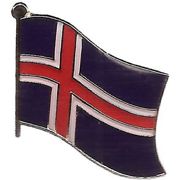 Pack of 50 Iceland Flag Lapel Pins, Icelandic Pin Badge
