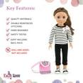 thumbnail image 4 of Emily Rose 14.5 Inch Doll Clothes 3 Piece Back To School 14 inch Doll Outfit, Includes Doll Back Pack, 4 of 9