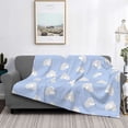 thumbnail image 2 of Honeii Cute Poodle Dog print throw blanket, crafted from cozy cotton flannel, offers versatile home decor as a bedding suitable for all seasons.-, 2 of 6