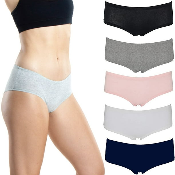Women's Boy Shorts Underwear Lot of 510 Pack Cotton Assorted Solid