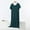 Green, variant on Voncos Women's Maxi Nightgown -Short Sleeves V-Neck Pullover Sleep Dress Side Slit Soft Modal Cotton Blend Breathable Sleepwear for Sleep & Lounging Black L