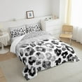thumbnail image 3 of Feelyou Fashion Leopard Print Bedding Comforter Set for Women, White Grey Wartercolor Twin Comforter Sets, Sequin Print Bedding Set, Lightweight Room Decor, 2-Piece, 3 of 8