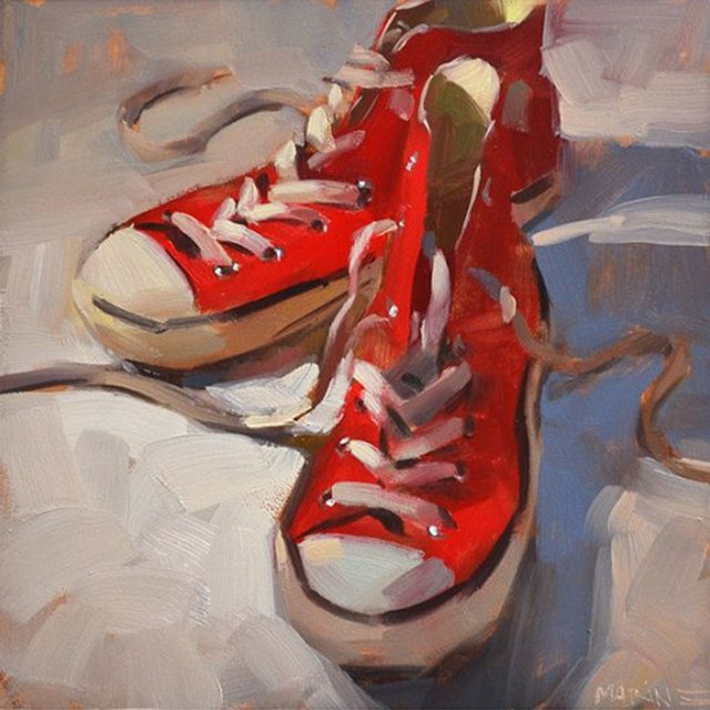 Cuadros Decorativos Kit de pintura al óleo de botas rojas por números pintura acrílica DIY sobre lienzo arte sin marco Likrtyny embutido en tela