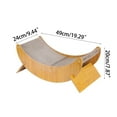 thumbnail image 3 of Cat Toy Scratching Toy Protecting Furniture Floor Carpet Couch Moon Shape Bed for Playing and Napping, 3 of 12